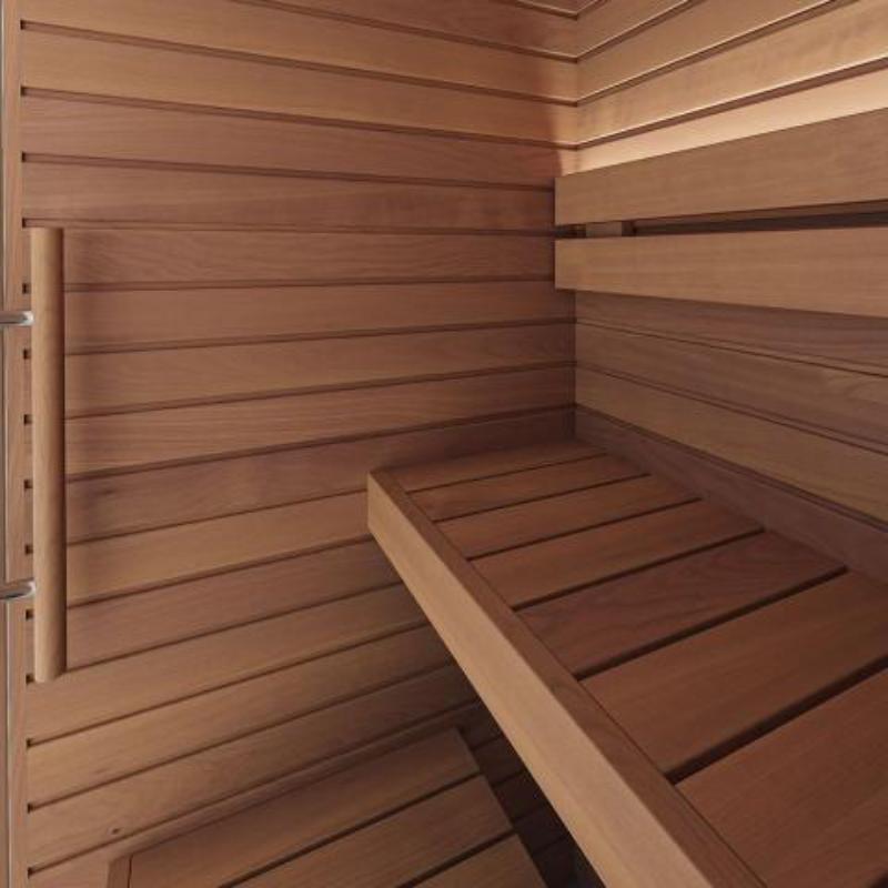 Auroom Cala 1 person Mini Home Sauna - thermo aspen interior wood close-up