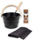 Auroom Sauna Accessories Bundle - bucket, ladel, timer, seat cover