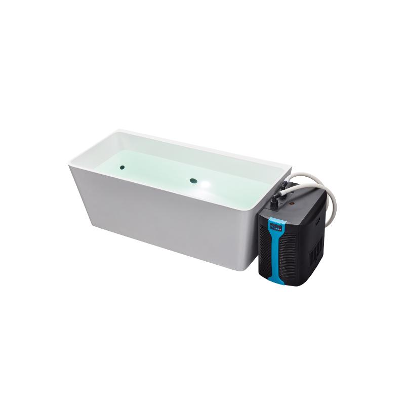 Cold Plunge Pro XL - white tub with water and a chiller