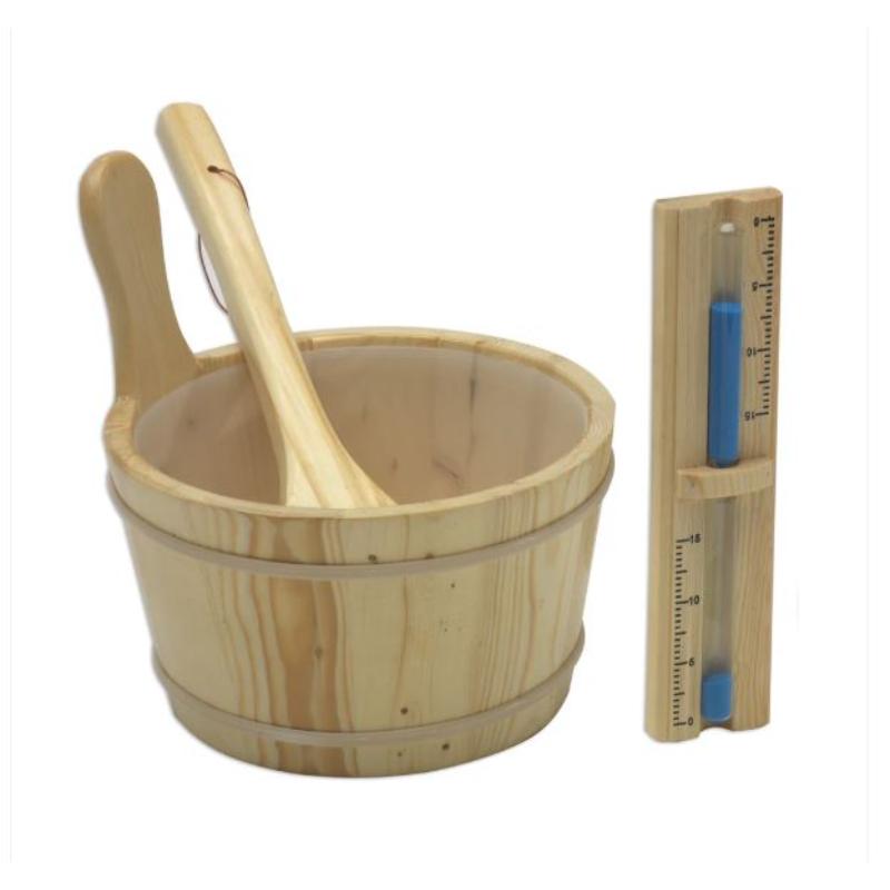 3 Person Indoor Steam Sauna Golden Designs Copenhagen GDI-7389-02 - bucket and ladle