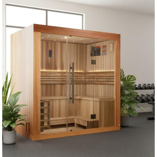 Golden Designs Copenhagen 3 Person Traditional Steam Sauna – GDI-7389-02