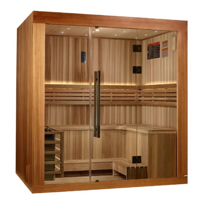 3 Person Indoor Steam Sauna Golden Designs Copenhagen GDI-7389-02 - right angle