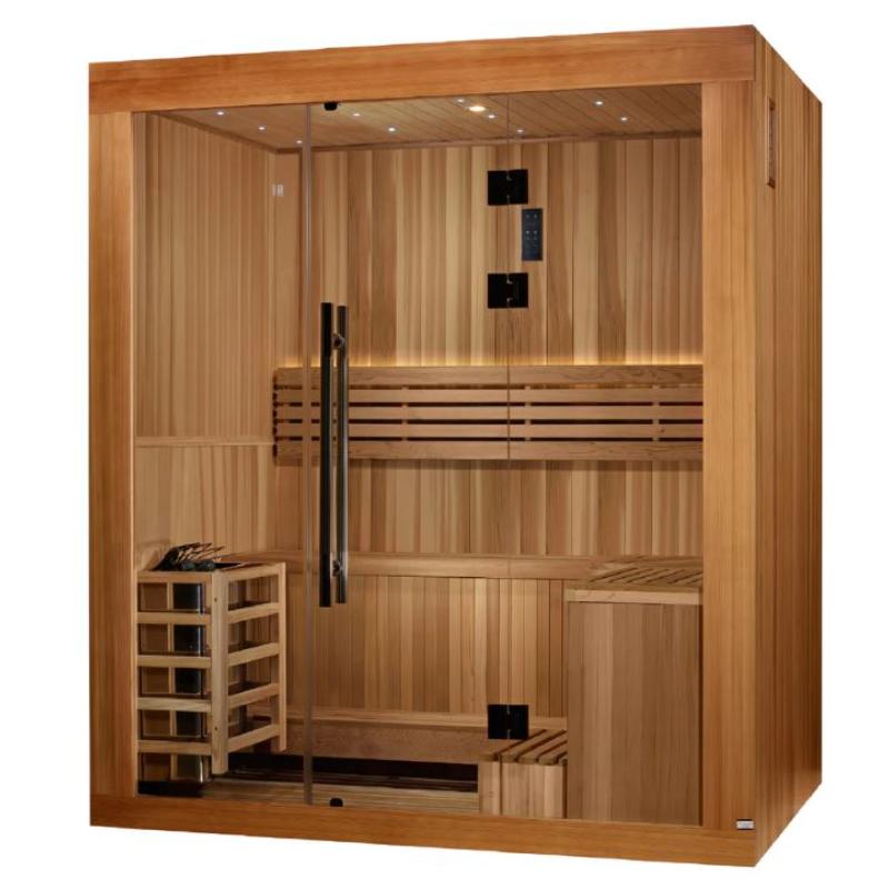 3 Person Indoor Steam Sauna Golden Designs Copenhagen GDI-7389-02 - left angle