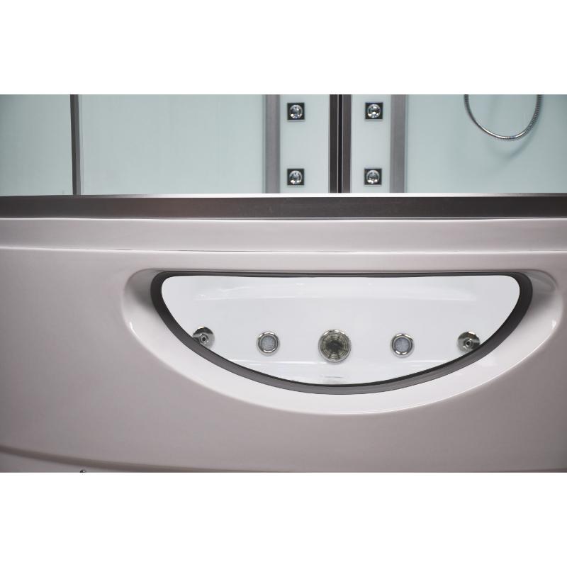 Ariel Platinum DA333 Luxury Steam Shower and Jet Tub - see-through panel