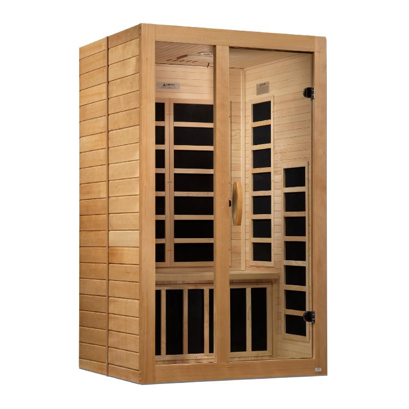 Santiago DYN-6209-02 Infrared Sauna - front angle view