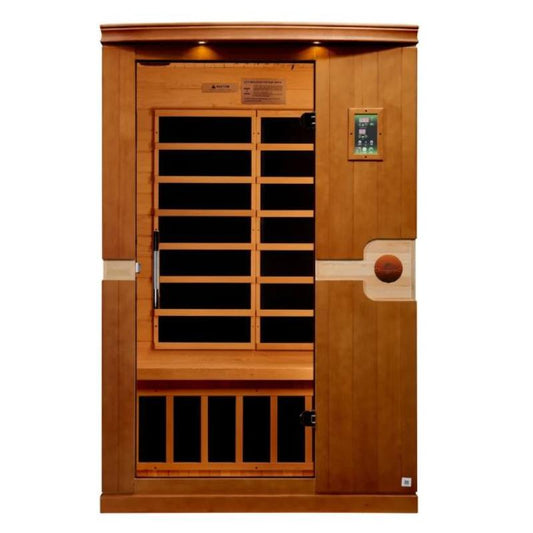 Dynamic Saunas Venice DYN-6210-01 | 2 Person Low EMF Far Infrared Sauna - full front view