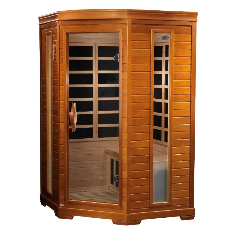 Heming Elite 2 Person Ultra Low EMF - Far Infrared Sauna - angled view of the side