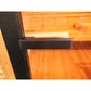 SunRay Denali HL400DS Outdoor Home Sauna - close up view of the metal black door handle