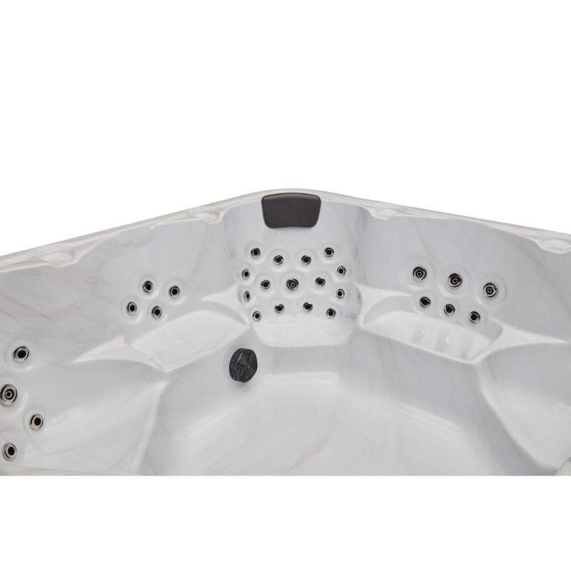 Denali 7 Person Hot Tub - interior view of a seat with headrest and jets, no water