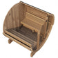 SaunaLife Model E7G barrel sauna - interior cutaway