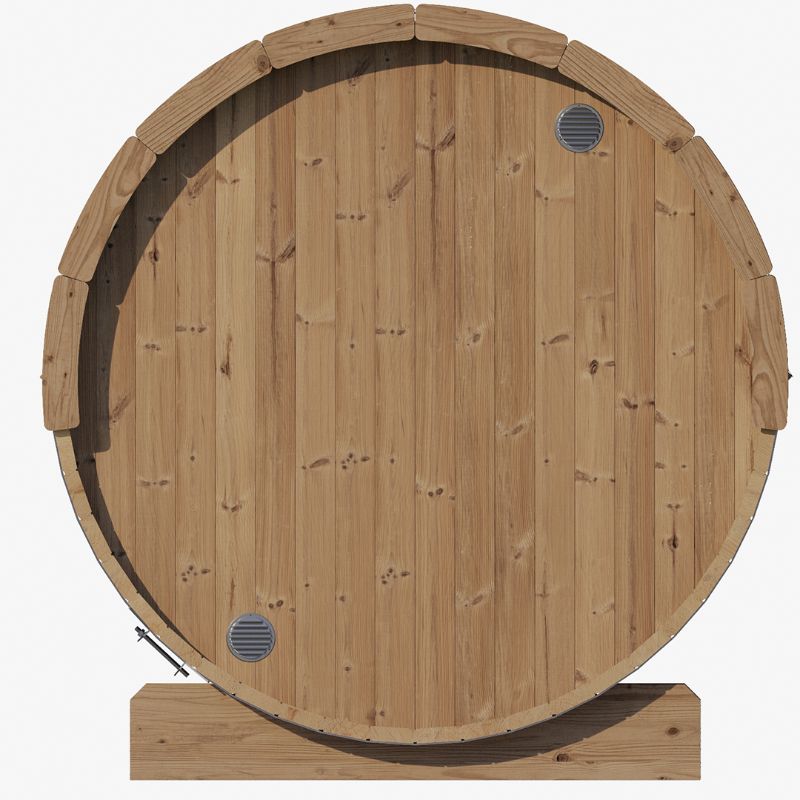 SaunaLife Model E7G barrel sauna - rear view