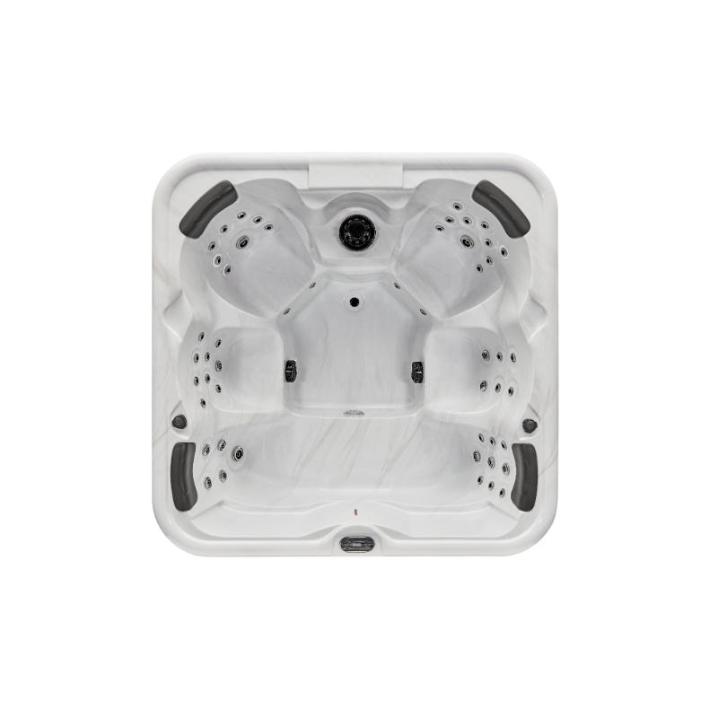 Eclipse 6 Person Hot Tub - full top down view of the interior showing all 6 seats and jets.