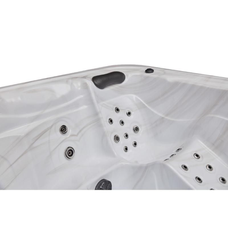 Estes 5 Person Hot Tub - close up of another lounge seat with jets for the back and calves. No water.