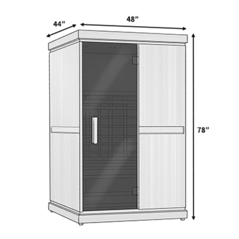 Finnmark Compact 2 Person Full-Spectrum Infrared Sauna - dimensions