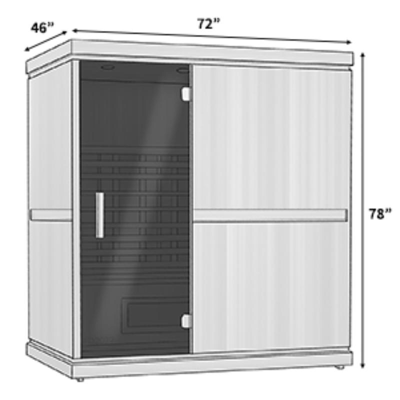 Finnmark 3-4 Person Full-Spectrum Infrared Sauna - dimensions