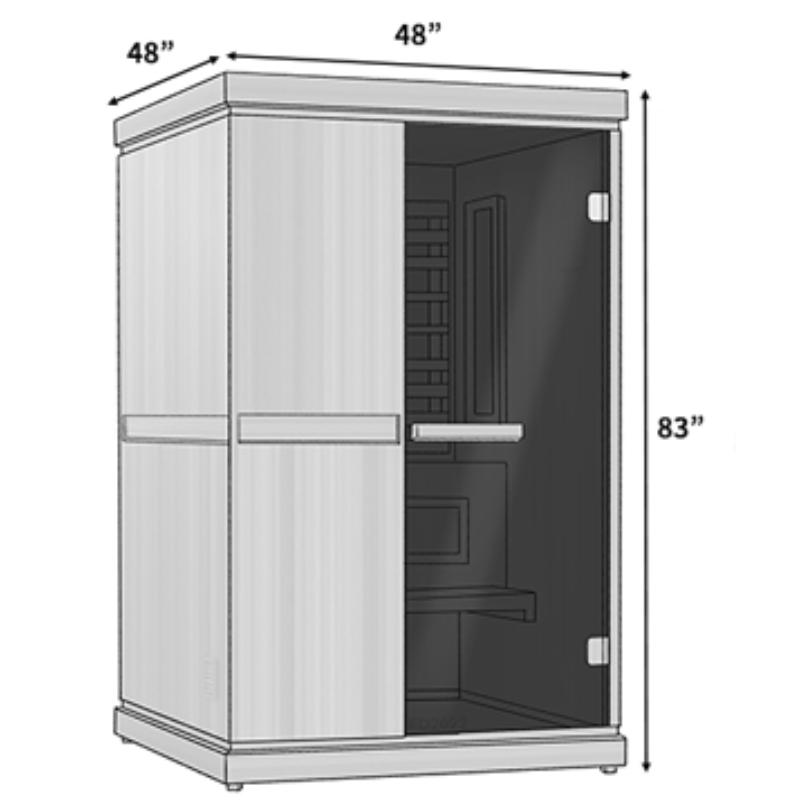 Finnmark Trinity 2-Person Hybrid Home Sauna - dimensions