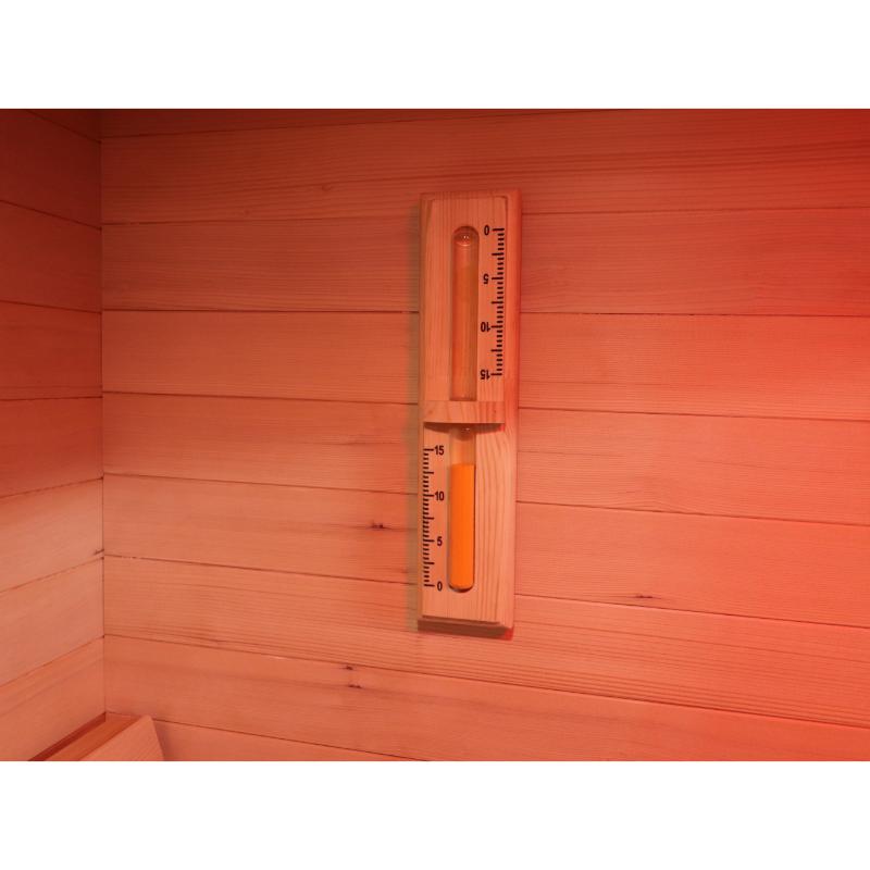 Sunray Freeport 300D1 Outdoor Traditional Steam Sauna - close up of the sand timer