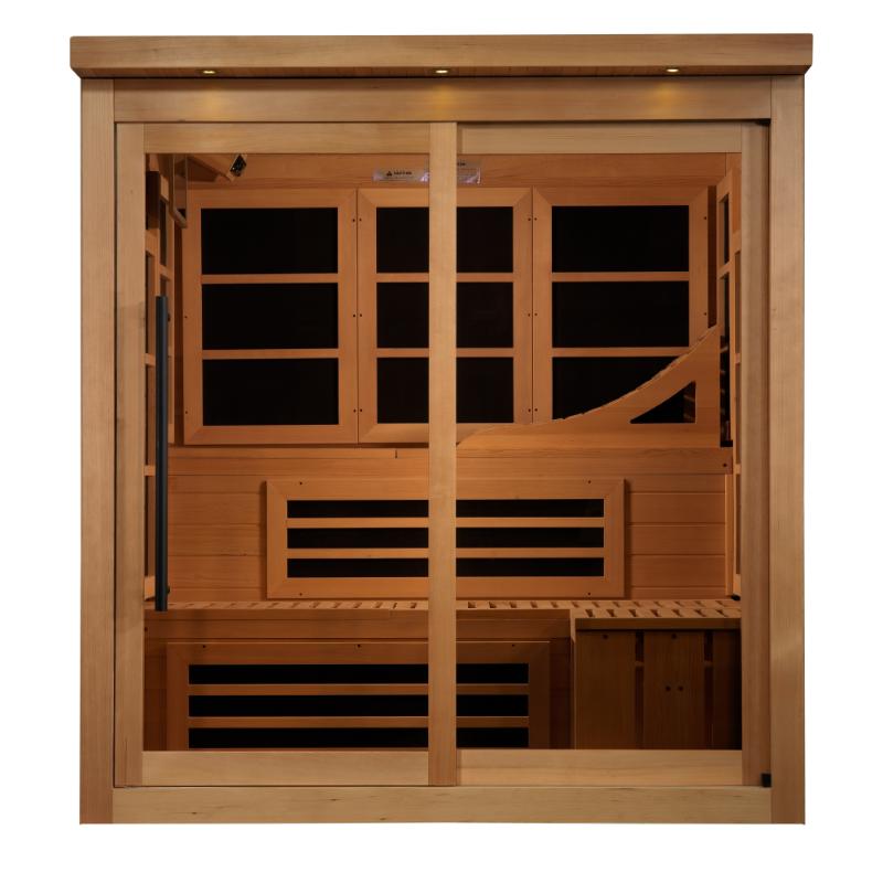 Monaco 6 Person Infrared Sauna  - full front view