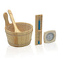 Golden Designs Hanko Edition Traditional Sauna - bucket, thermometer and sand timer