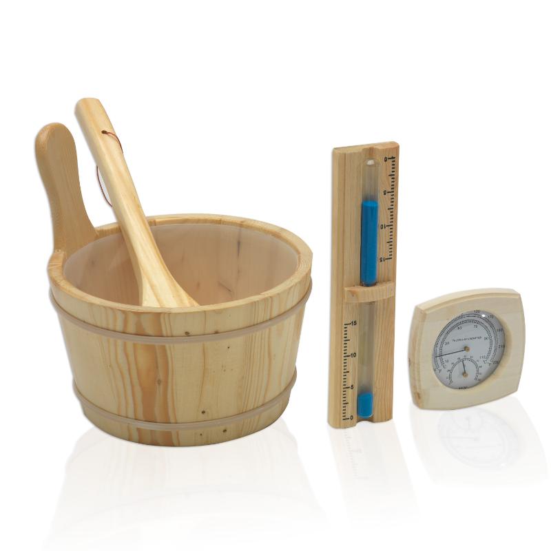 Kuasamo Edition Traditional Sauna GDI-7206-01 - bucket, timer and hygrometer