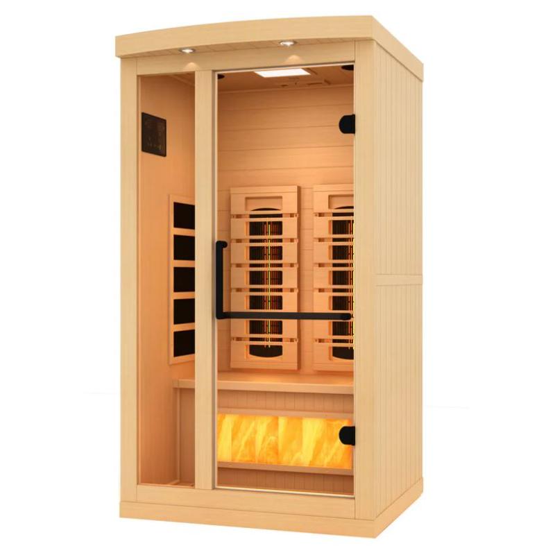 Golden Designs GDI-8010-03 | 1 Person Full Spectrum Infrared Sauna with Himalayan Salt