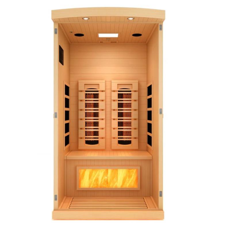 Golden Designs GDI-8010-03 | 1 Person Full Spectrum Infrared Sauna with Himalayan Salt