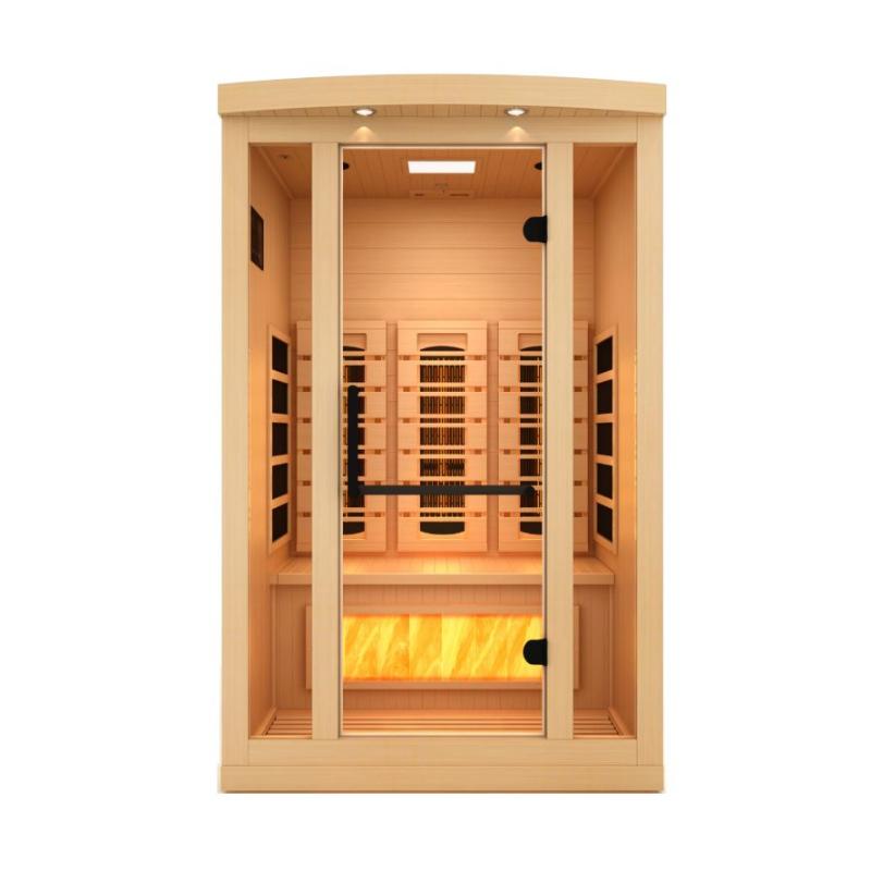 Golden Designs GDI-8020-03 | 2 Person Full Spectrum Infrared Sauna with Himalayan Salt