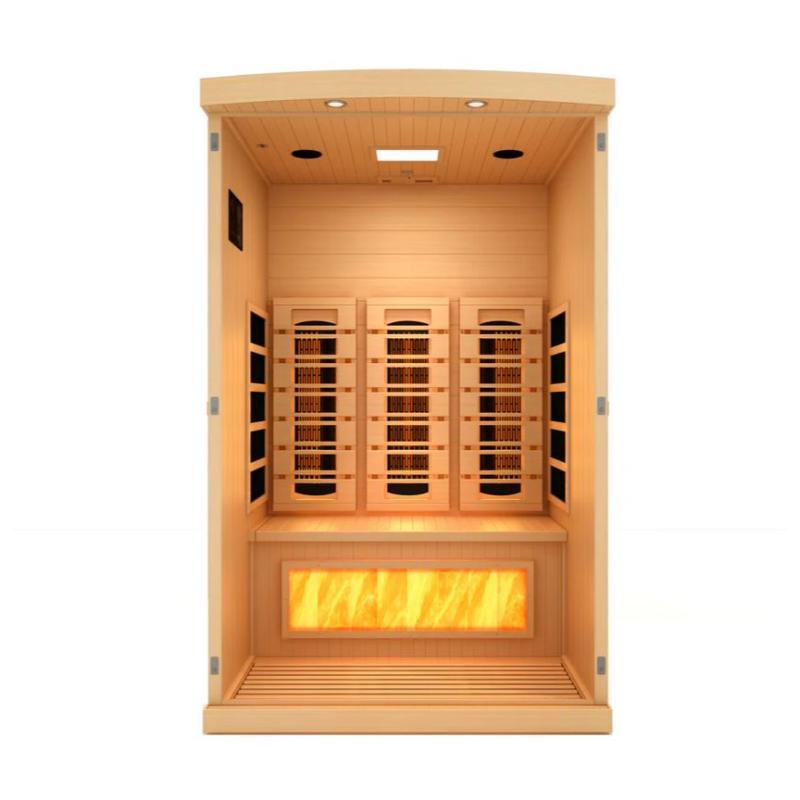 Golden Designs GDI-8020-03 | 2 Person Full Spectrum Infrared Sauna with Himalayan Salt