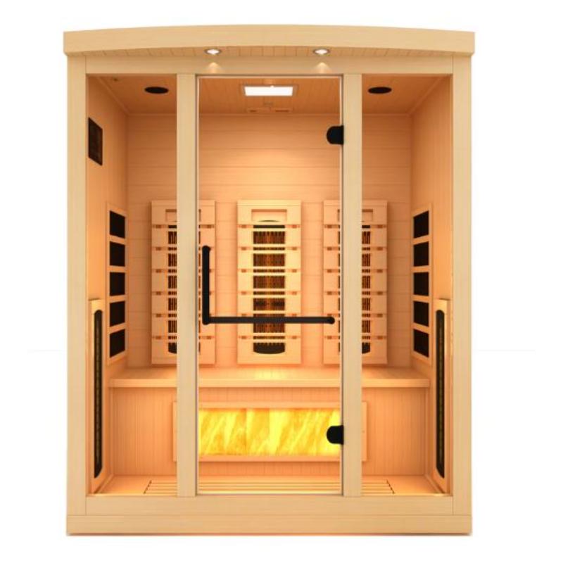 Golden Designs GDI-8030-03 | 3 Person Full Spectrum Infrared Sauna with Himalayan Salt