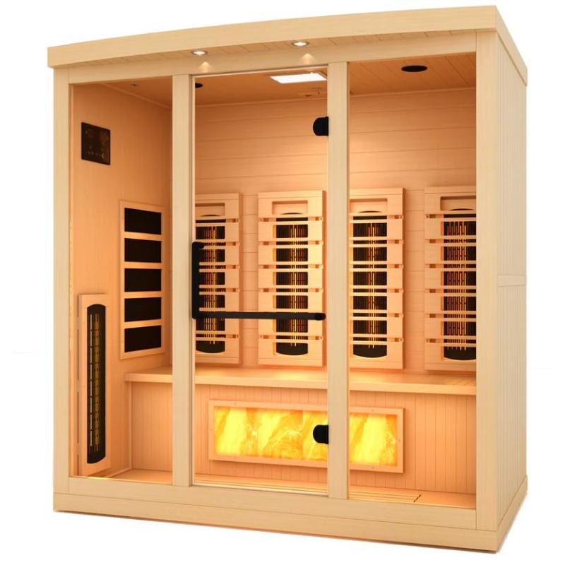 Golden Designs GDI-8040-03 | 4 Person Full Spectrum Infrared Sauna with Himalayan Salt