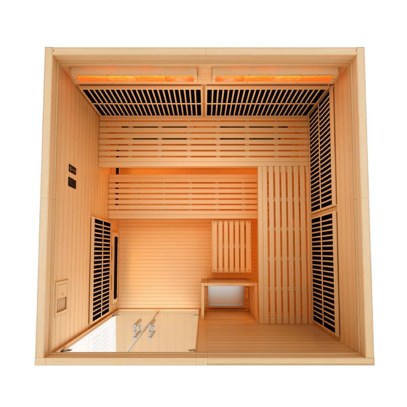 Toledo Hybrid Sauna GDI-8360-01 - roof cutaway showing interior