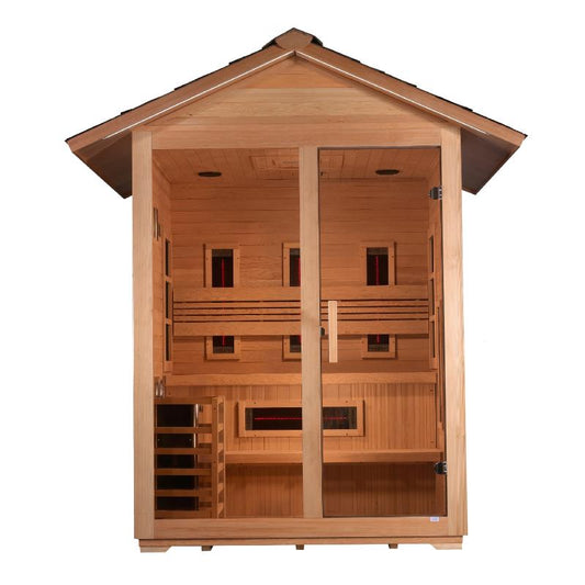 Carinthia 3 Person Outdoor Hybrid Sauna - full front view