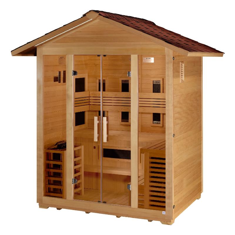 Gargellen 5 Person Hybrid Sauna - angled front view