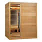 Soria Hybrid Sauna GDI-8330-01 - external angled view with glass door on the left