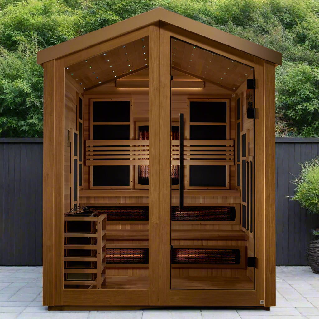 Kaskinen Outdoor Hybrid Sauna GDI-8523-01 - full front view