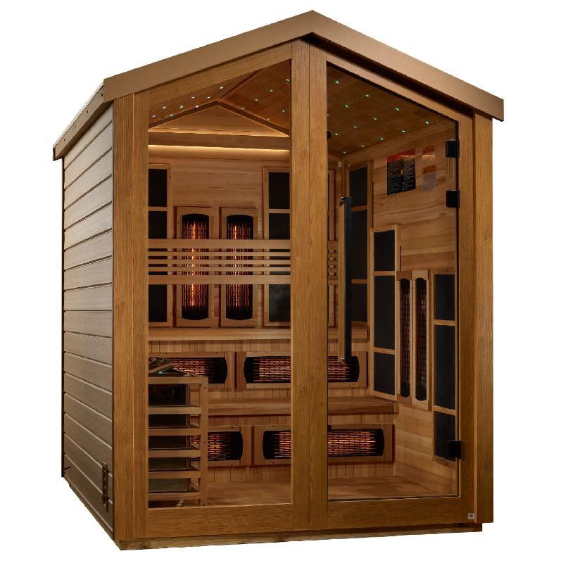 Kaskinen Outdoor Hybrid Sauna GDI-8523-01 - angled front view