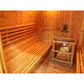 Galley barrel sauna - left bench