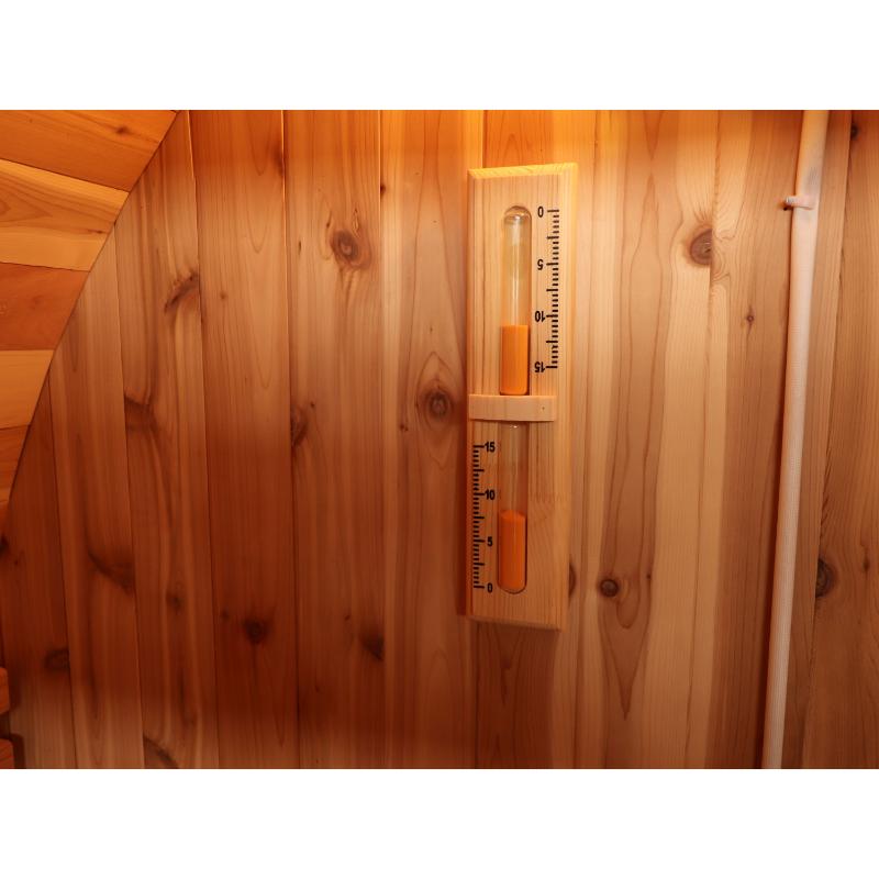 Galley barrel sauna - sand timer