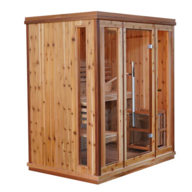 Hampton 3 Person, Traditional Sauna - angled view