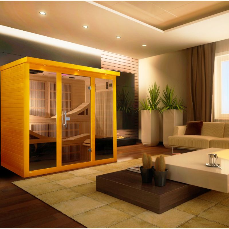 Dynamic Saunas Monaco GDI-6996-01 | 6 Person Infrared Sauna - display