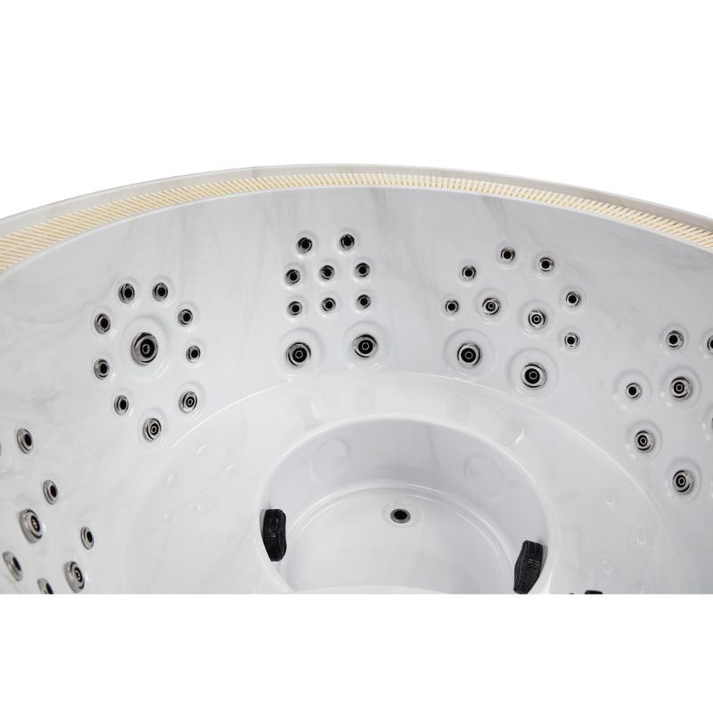 Oscar 6 Person Hot Tub - wider view of interior jets, no water