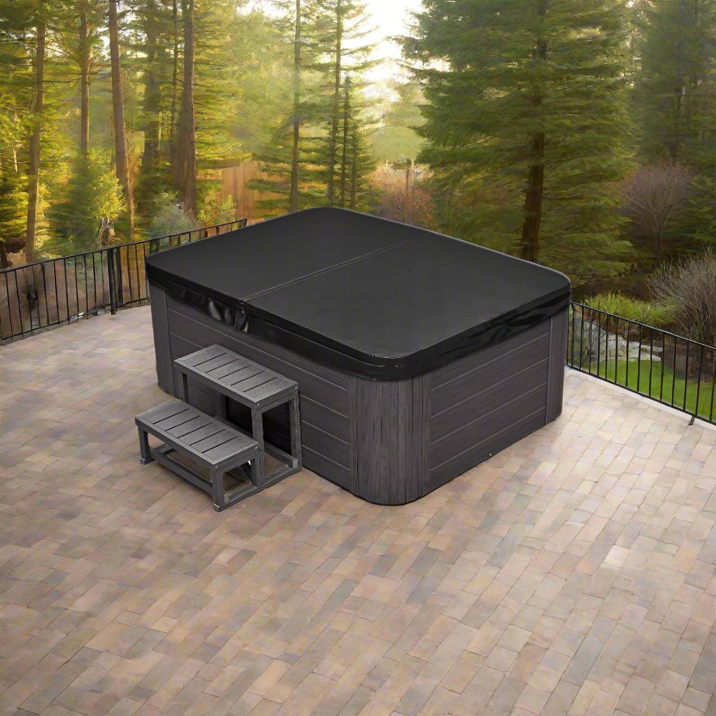 Regal 4 Person Hot Tub - on stone patio