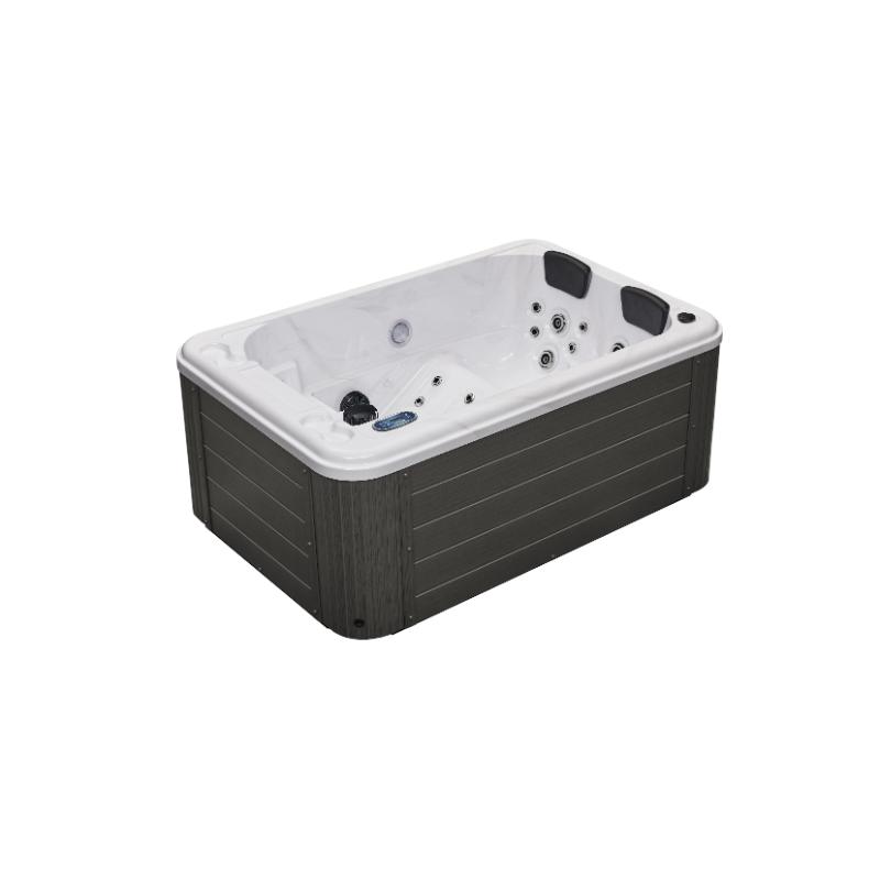 Riley 3 Person Hot Tub - full angled view, empty