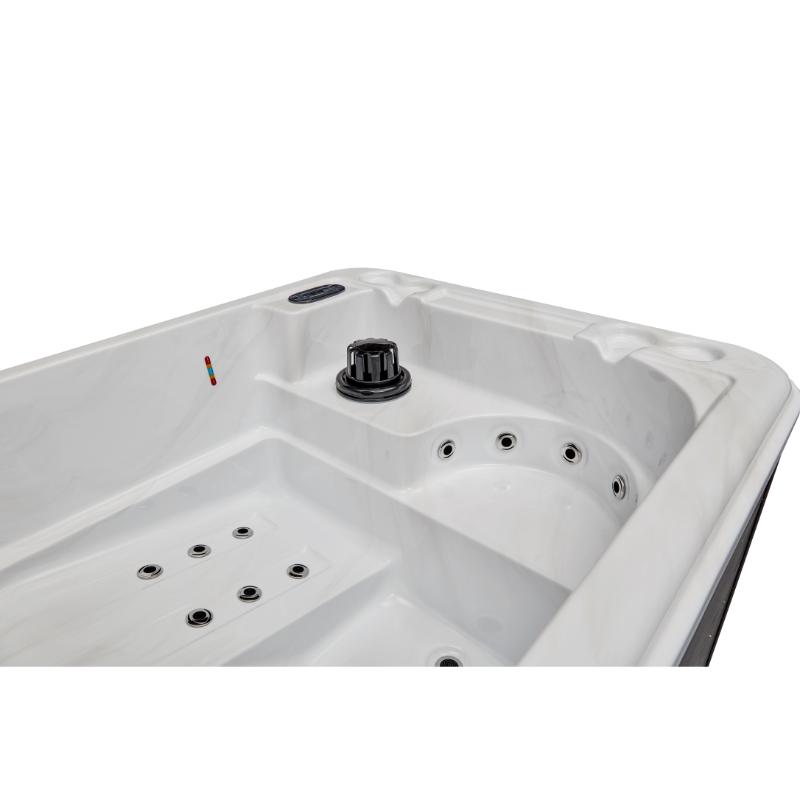 Riley 3 Person Hot Tub - tub interior view, no water.