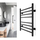 Sierra Black TW-SR08GS-HP Towel Warmer - bathroom wall angled