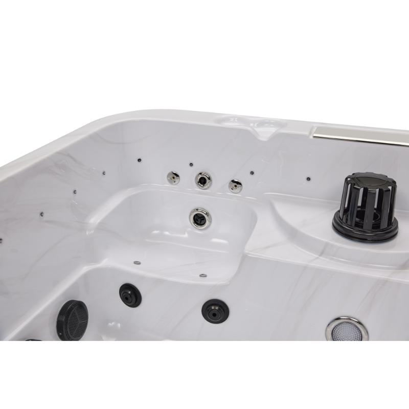 Social 5 Person Hot Tub - interior view of a seat and jets beside the filter