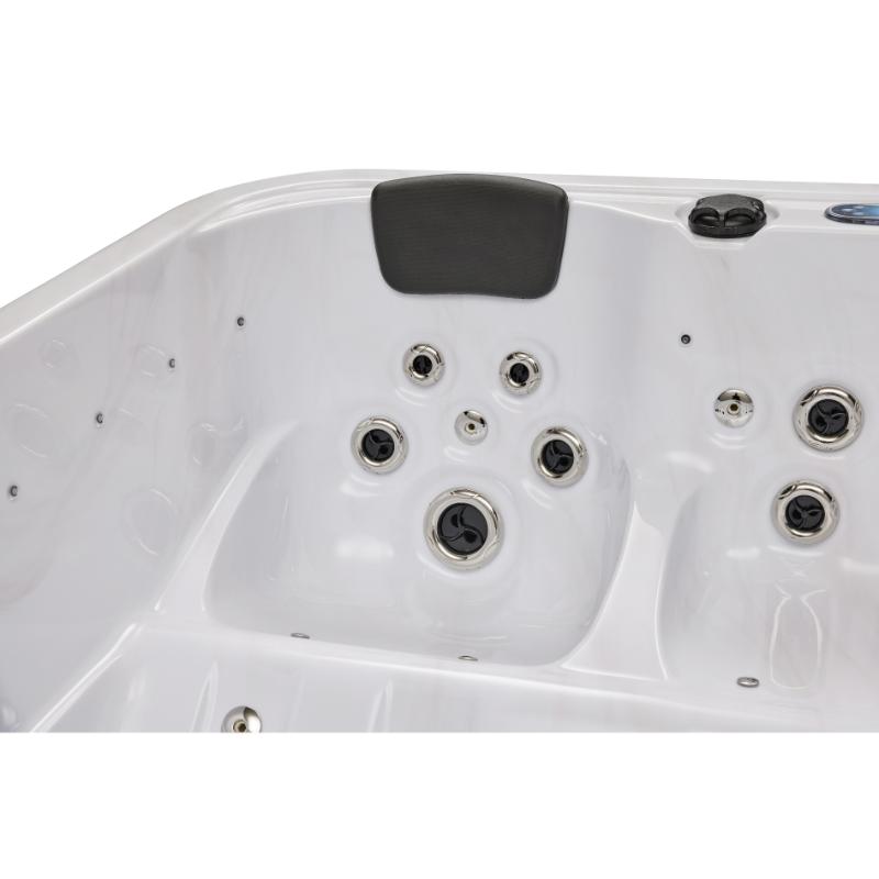 Social 5 Person Hot Tub - interior view of a seat with jets and headrest