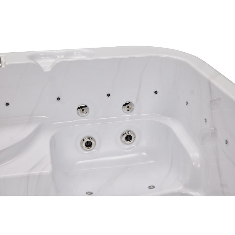 Social 5 Person Hot Tub - tub interior, no water, showing more jets