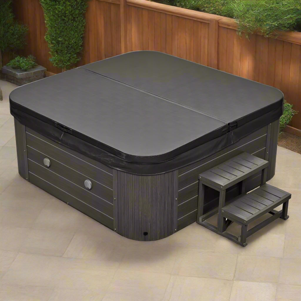 Social 5 Person Hot Tub - full view with cover