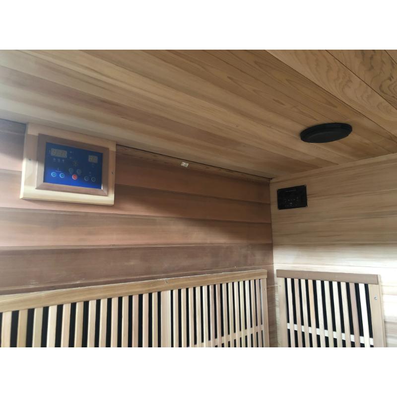 SunRay Roslyn HL400KS Indoor Home Infrared Sauna - ceiling with speaker and control panel